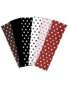 6pcs Women's Polka Dot Headbands, Sporty Multi-Color Elastic Sweat-Wicking Hair Bands, Fashionable Yoga Running Accessories