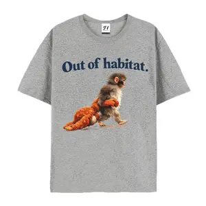 Sad Monkey Punch Oversized Casual Men's Letter Pattern Printed T-Shirt cotton gift tee tv show soulja boy outfit 67