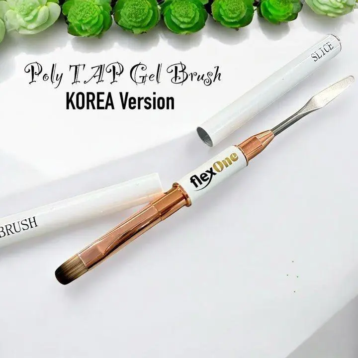 FlexONE KOREA Poly Gel Brush for Tap Shaping - Premium Quality for Professional