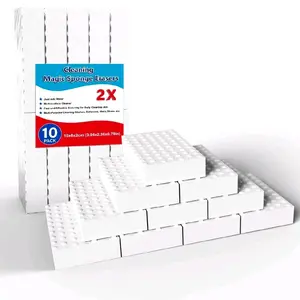 10 Pcs Cleaning Magic Sponge Erasers Melanine Pads Multi-functional for Kitchen Counters Bathroom Windows Walls Cars