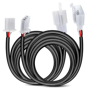 Nilight 2PCS Plug and Play 22AWG 5Feet Wiring Harness Switch Extension Kit for Off Road LED Work Light Bar