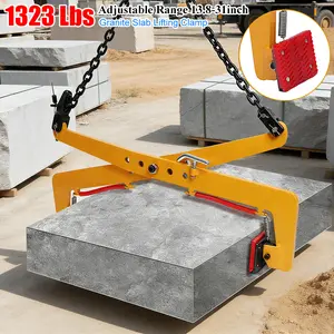 1323 lbs Stone Lifting Clamp, Adjustable Range: 13.8"-31" Granite Slab Lifting Clamp, Heavy Duty Scissor Clamps for Carrying and Vertical Transport of Concrete Blocks, Slate Sheets Curb Stones