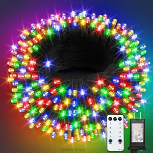 300 LED String Lights Outdoor, 100FT Multicolor Christmas Lights for Outside with Remote, Timer Memory Function, 8 Modes Waterproof Fairy Lights Plug in, for Xmas Tree Bedroom Patio PartyDD16MunchMingle