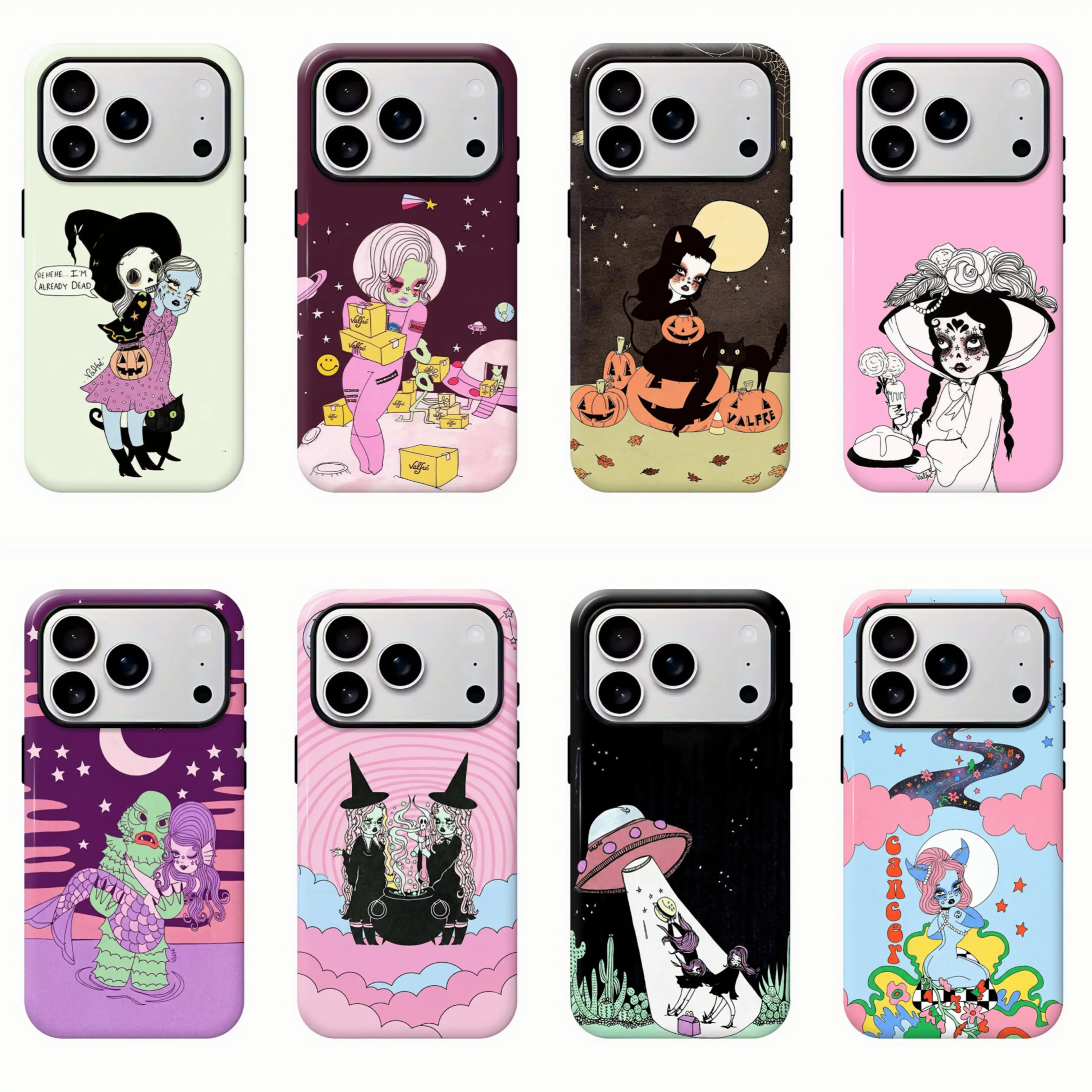 Valfre Custom Matte White Durable Polycarbonate Silicone Smartphone Case - Shockproof Accessory for iPhone 17 Pro Max,16 Pro,15,14 Plus,13,12,11 & Samsung S26-S23 Plus Ultra