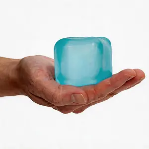 Water Drop Squeeze Toy in Blue, Rosie-Style Stress Relief Ball Ice Cube Squeeze Fun-Sensory Squeeze Toy - Sensory Toy Stress Relief Squeeze Fun -Stress-Reducing Blocks Relaxing and Fun Squeeze Toy Gift for Stress Relief