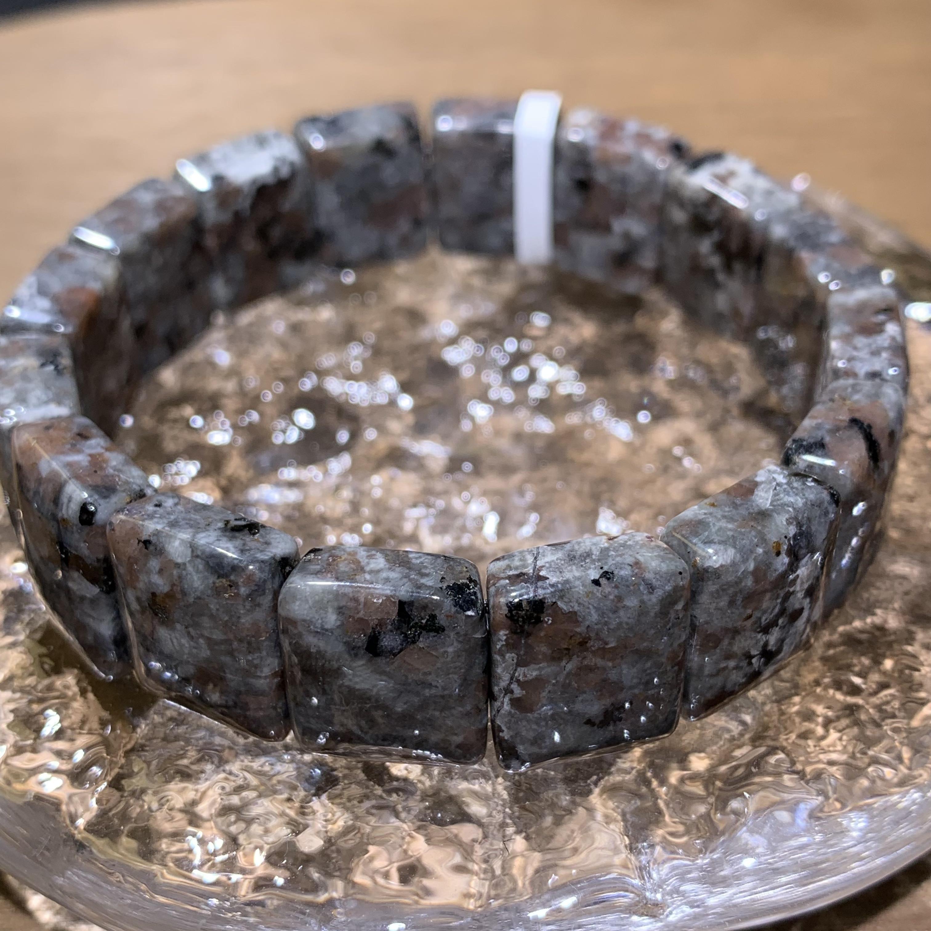 【Yooperlite】Yooperlite Handmade Elastic Bead Bracelet Bracelet for Men and Women, Enhancing Positive Energy