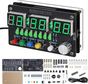 Soldering Practice Kit,6 Bits Digital Alarm Clock Soldering Projects  with Colorful Lighting, DIY Countdow/up 24-Hour for Student School Education and Adult Home Office Use Multifunctional Clock