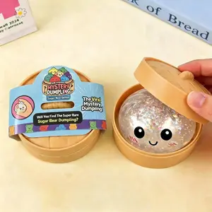 Expressive Big Dumpling Squishy, Mysecret Bun Fidget Toy, Soft TPR Material, Stress Relief, Unboxing Surprise, Random Style per Pack, Surprise Dumpling Squishies, Valentine's Day & Easter Gifts for Adults