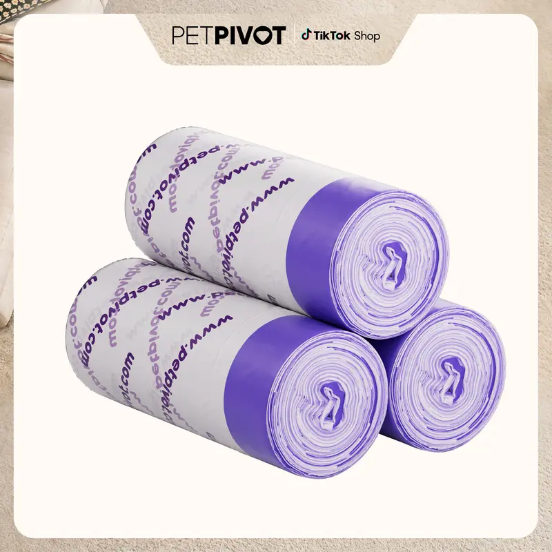 PetPivot AutoScooper 12 Lite Waste Bags, 60-Pack Replacement Trash Bags for AutoScooper 12 Lite Self-Cleaning Cat Litter Box, Helps Seal In Odors, Automatic Litter Box Liner Bags,SohoChic