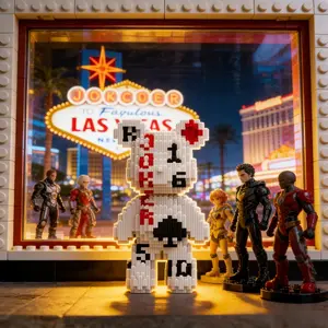 Cute Bear Puzzle Toy Set, 1622pcs Building Blocks, Perfect Gift for Kids & Adults, Ideal for Party Decorations & Home Decoration