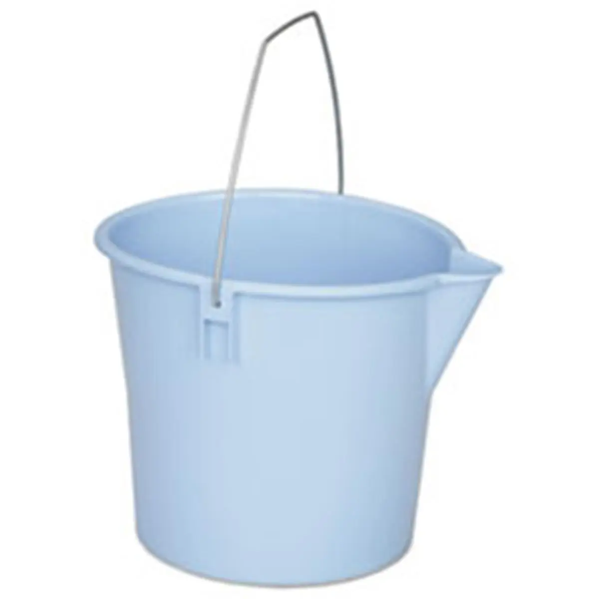 212 MAIN Nursery Organization Storage Bucket - 10 qt Solid Blue Polyethylene Plastic Pail with Convenient Pour Spout, Strong Wire Bale Handle, Sturdy Utility Bucket, Wire Handle