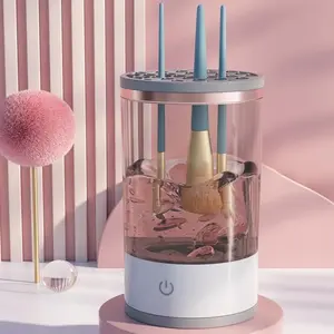 USB Plug-in Portable Electric Cosmetic Brush Cleaner & Cleansing Machine, Lightweight Automatic Deep Clean, Quick Dry, Travel-Friendly 2025 Beauty Makeup Essential Tool