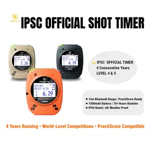 IPSC & IROA Official Shot Timer | Optional Pro Case Bundles | PractiScore & IPSC ESS Bluetooth | USPSA IDPA Training | IPX4 All-Weather