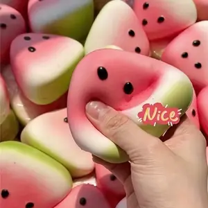 Festive Pink & Green Watermelon Squeeze Toy Squishies - Soft, Playful Texture, Ideal for Kids' Parties & Classroom Rewards, Perfect for Eid, Christmas, Halloween, Thanksgiving, Easter Gifts, Party Toy|Playful Texture|Soft Texture