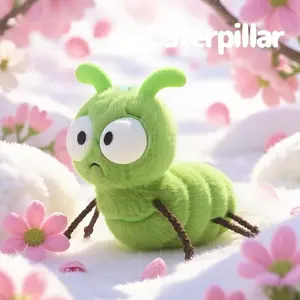 16cm Cartoon Funny Insect Series Plush Toy Soft Cute Caterpillar Stuffed Animal Ideal Birthday Gift for Kids Girls & Boys