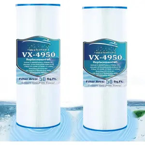 (R)  Filter Replaces Pleatco PRB50-IN, Unicel C-4950, Filbur FC-2390, Guardian 413-212-02, Compatible with Jacuzzi J210/J220/J235/J245/J275, 5X13 Drop-in Hot Tub Filter, 50 Sq.Ft, 2 Pack