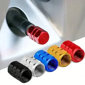 4pcs Car Tire Valve Caps Aluminum Alloy Car Wheel Tire Valve Caps Dustproof Car Motorcycle Truck Bike For USA AIR Valve Caps Car Parts