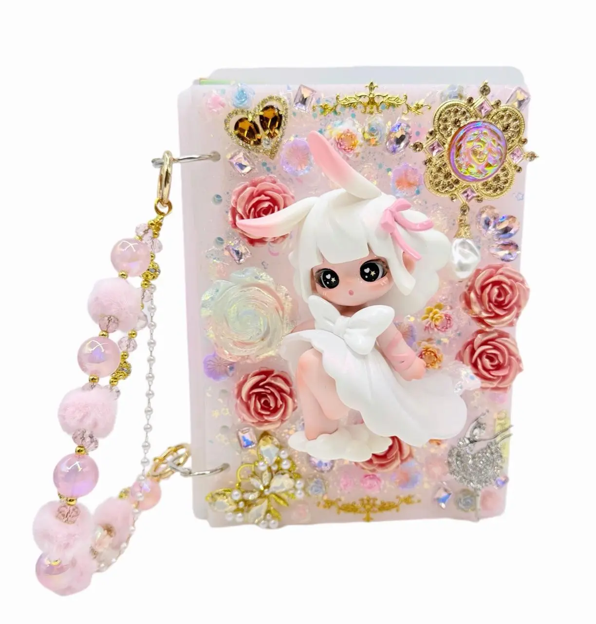 Handmade A5 Resin Notebook with Resin Display Stand with Doll Diy - Kosbling Handmade Blind Bag
