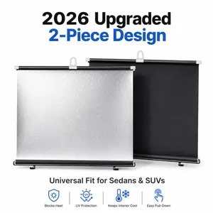 Retractable Windshield Sunshade Automatic Front Window Protector 1-Second Deploy UV Heat Blocker For Cars SUVs Trucks Commuters Interior Cooling Gear