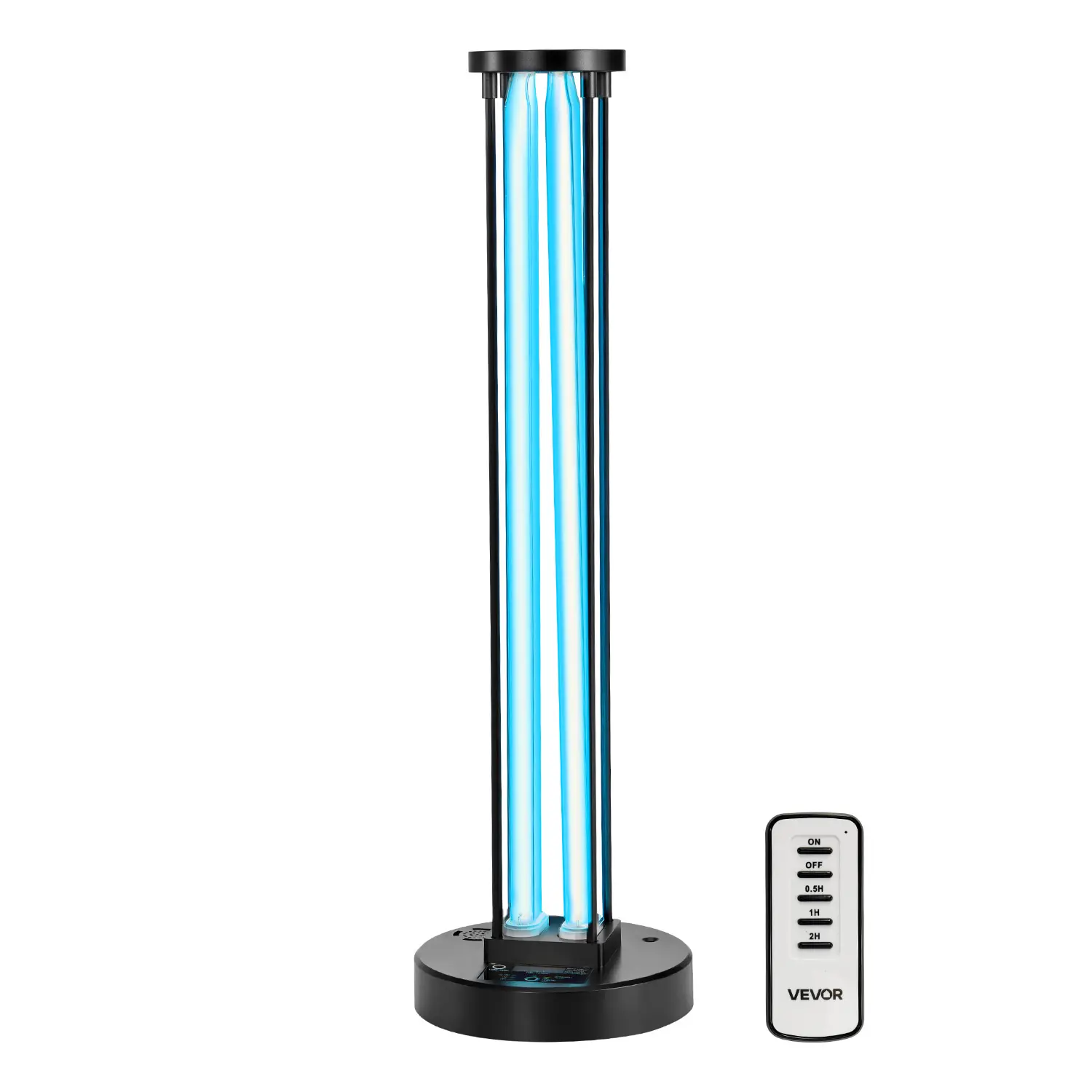 【Summerfinds】VEVOR 110W UVC UV Light Ozone Purifier with Quartz Tube, 3-Gear Timer (30/60/120 Min), Remote Control, Energy-Saving Bulbs, Ozone Tech, Deep Reach Cleaning for 600 Sqft Rooms