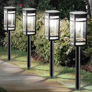 12 Pack Solar Lights Outdoor  for Garden Pathway Walkway Driveway Yard Lawn Decorative Landscape Lighting. (Cool White Light, 12)