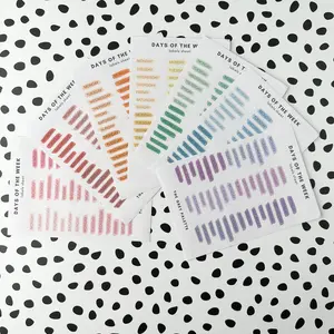 Colorful Days of the Week Planner Sticker Sheets