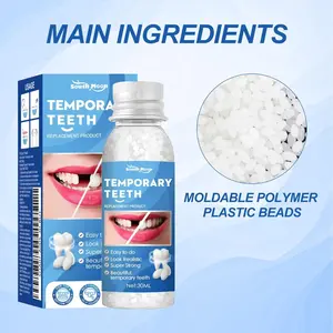 Moldable Dental Gel Dentures Temporary Fillings for BrokenTeeth, Cavities & Gaps I Shapeable ToothRepair Kit with Dental Glue Film & Makeup IOral Care Fake Tooth Replacement Solution Reusable Natural Smile Dental Veneers