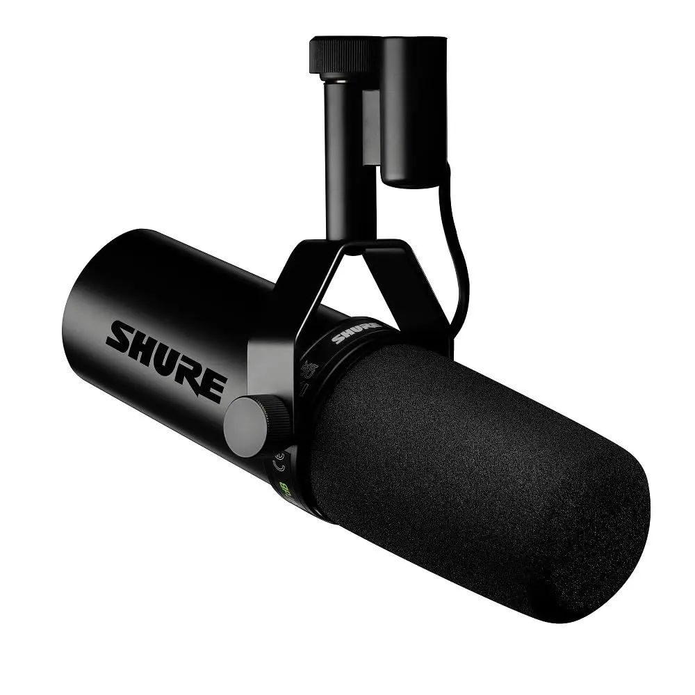 Shure SM7dB Dynamic Vocal Microphone with Built-in Preamp, Bypass Switch for Streaming Setup, Podcast Recording, Wide Frequency Response, Warm Smooth Sound, Rugged Construction, Detachable Windscreen - Black, Unclutter Your Audio Chain, Crisp 50–20Khz, Xl