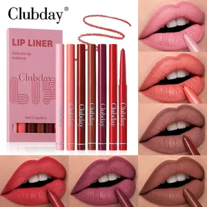 6-Color Nude Lip Liner Pencil Set, Matte Finish, Perfect for Everyday Commuting, Lip Contouring