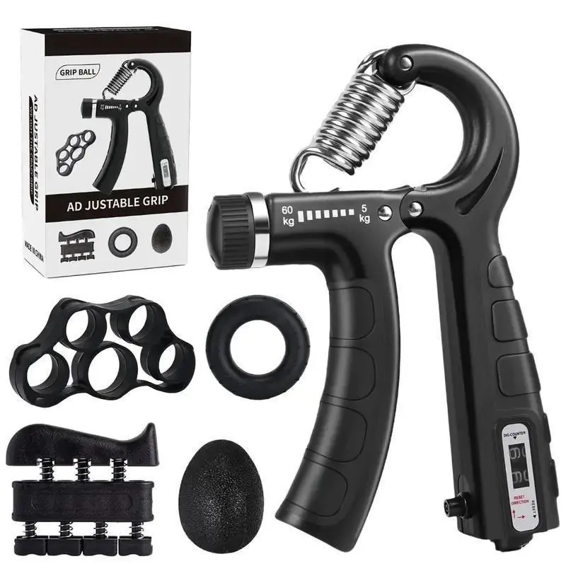 Adjustable Grip Strength Trainer, 5-60kg Grip Strength Trainer, Hand Grip Strengthener, Hand Grip Exerciser, Hand and Forearm Strength Training Equipment for Home Office,gift