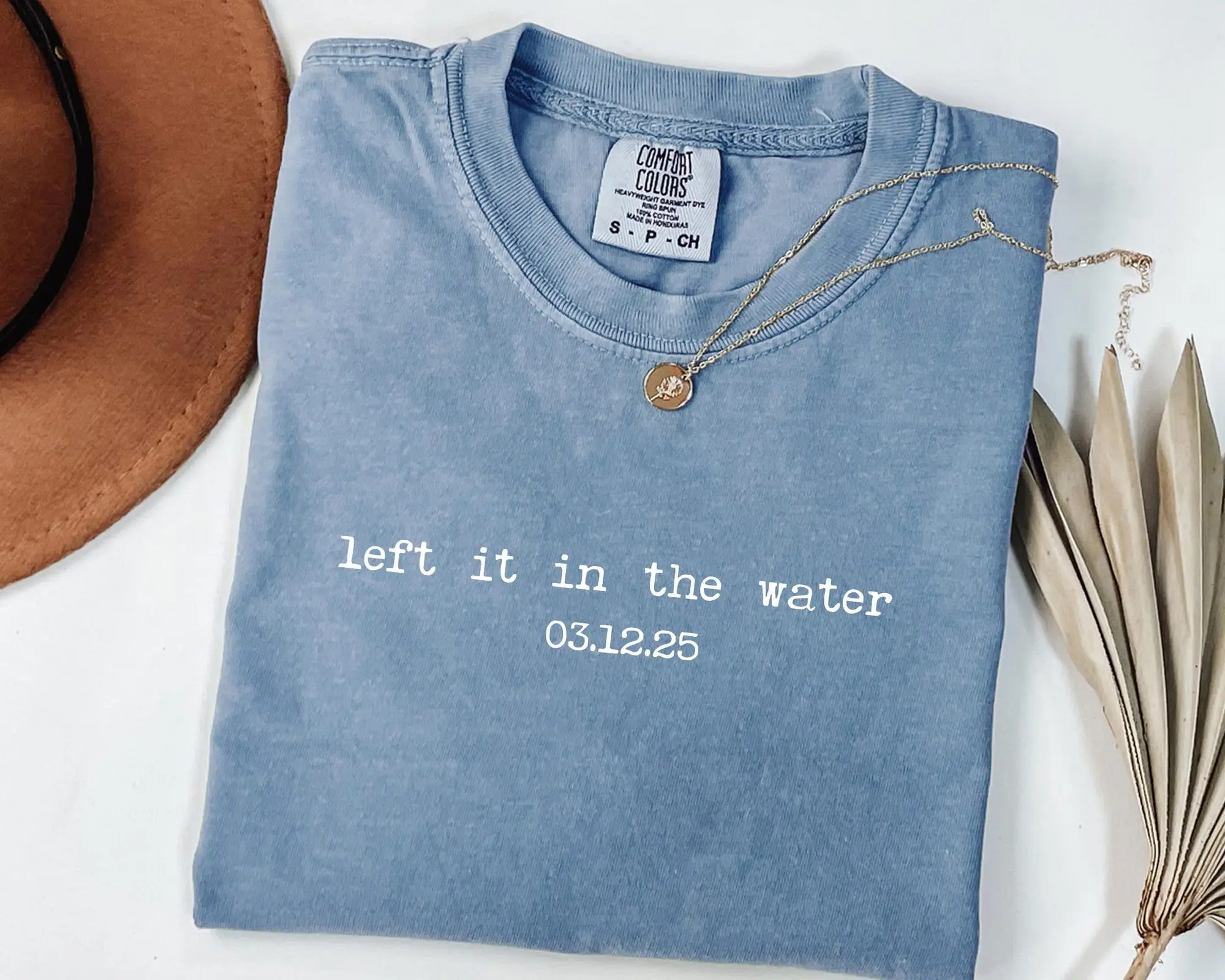 Custom Adult Baptism Gift Shirt Left It In The Water Christian Teen Baptism Gift Religious Apparel Personalized Gift for New Believer Shirt