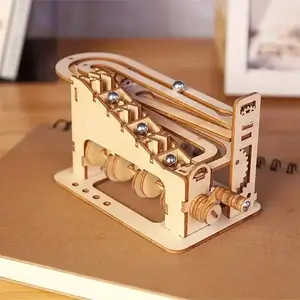 Wooden Roller Coaster Track Model Kit, 3D Puzzle Assembly, Creative Imagination Development, Perfect Gift for Teens & Hobbyists