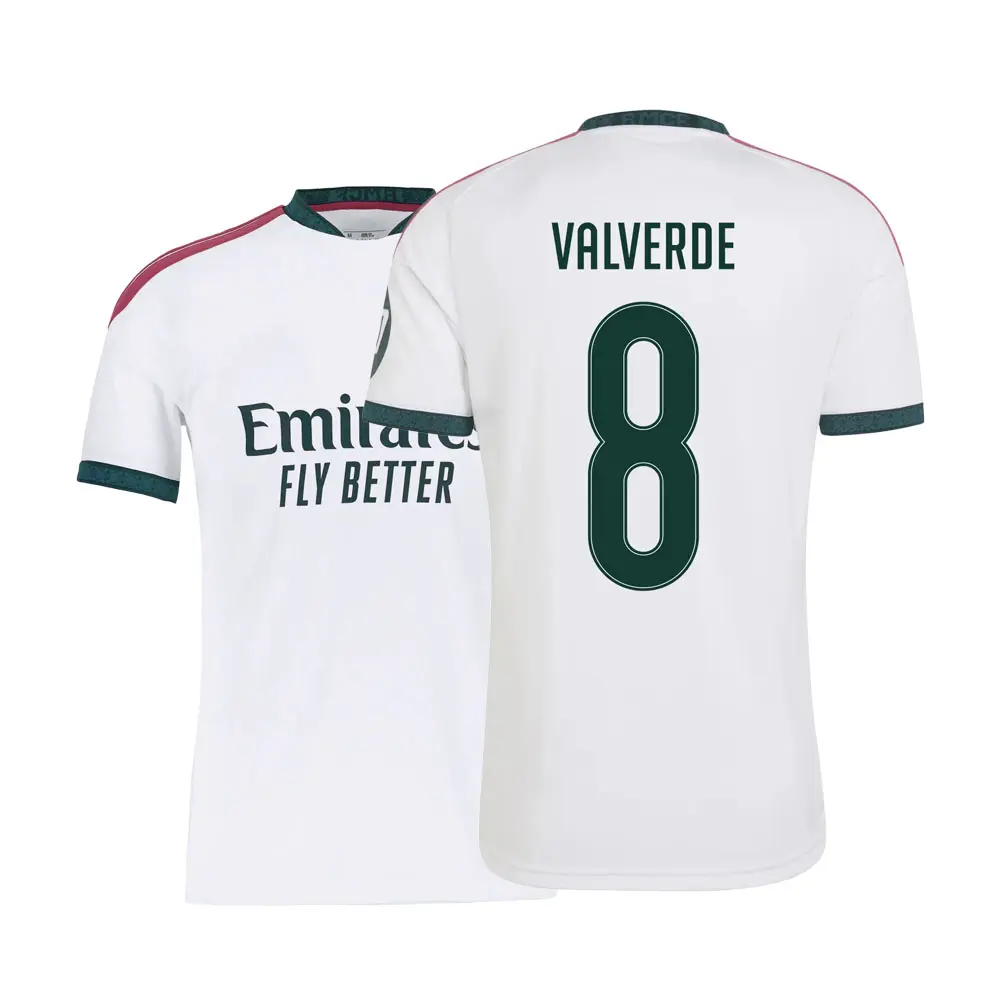 5# Bellingham 26 27 Home 7# Vini JR White Short Sleeve 10# Mbappe Soccer Jersey 8# Valverde 15# Arda Güler 11# Rodryao Jersey