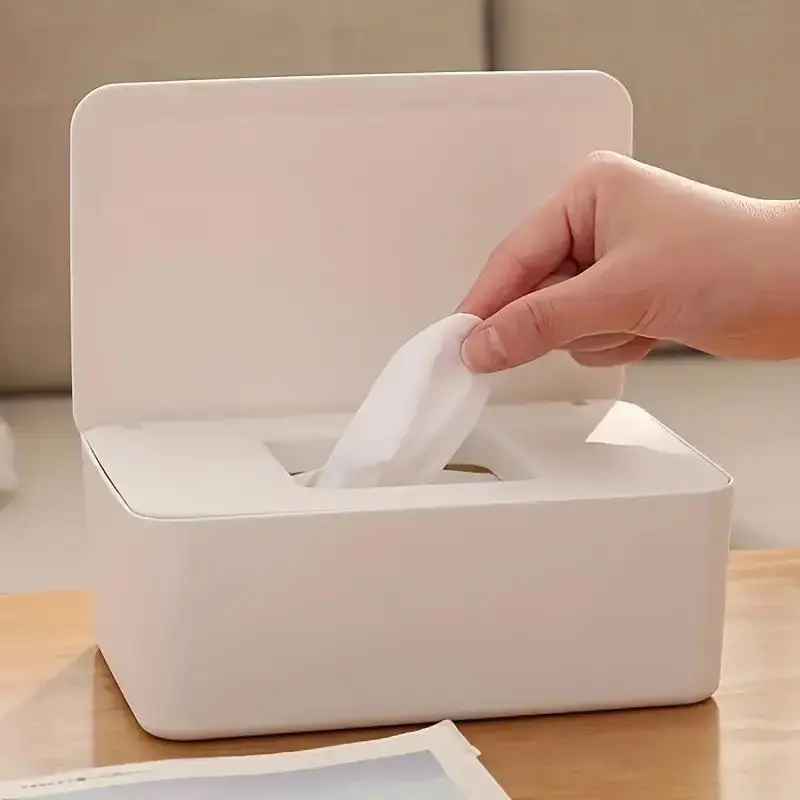 Wet Wipe Dispenser, 1 Count Dustproof & Washable Tissue Holder, Smooth Wet Wipe Dispenser for Kitchen, Bathroom and Office, Bathroom Organizing Accessories, Bathroom Organizers, Bathroom Accessory, Wipes Dispenser