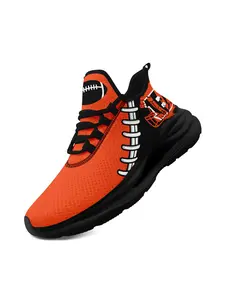 Trendy Men's Cincinnati Bengals Breathable Casual Athletic Sports Shoes, Trainer Comfortable & Lightweight Sneaker Footwear, Fashion-Forward Men's Footwear for Football Events and Casual Trips
