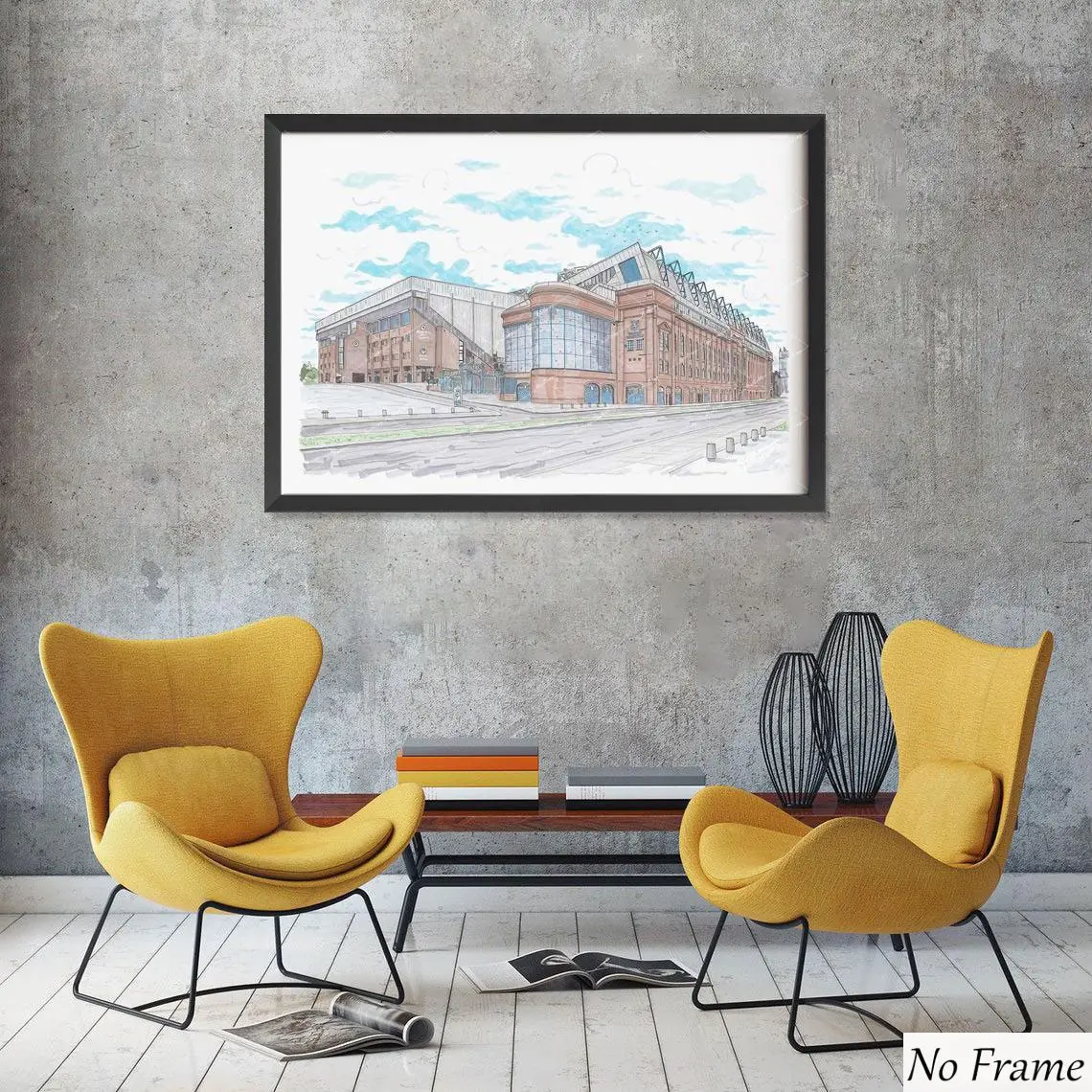 Rangers Fc Ibrox Stadium Poster, Ideal Fan Collectible or Home Decor, Vibrant Design, Perfect Gift Idea, Modern Sport Decoration
