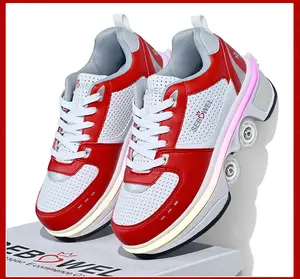 【Christmas gift!!!】SEBOWEL Fashion Roller Skates, Invisible Wheels 2-in-1 Transformer Shoes 4 Telescopic Wheels,Outdoor Walking Shoes,Christmas Gift