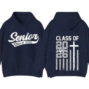 Senior Class Of 2026 Christian Hoodie - Sweatshirt - Shirt, Faith-Based Graduation Sweatshirt, Religious Gift For High School Seniors, Senior 2026 Merch