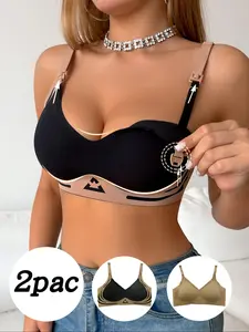 2 Pack Nursing Bras, Seamless Design for Ultimate Comfort, No Underwire Support, Soft Breathable Fabric, Ideal for Breastfeeding Moms, Maternity Supplies, Pregnancy Maternity Bra