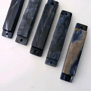 Hand-Carved Sodalite Stone Mezuzah for Spiritual Home Protection #5 - Unique and Elegant