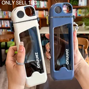 Portable Square Water Bottle with Straw, Hydration Bottle, 350ML Leakproof Plastic, Fashionable Simple Design, Durable, Suitable for Sports, Outdoor Activities, Travel