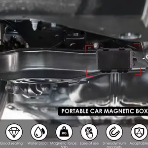 Portable Car Magnetic Box - Smellproof Key Case Holder with Good Sealing Waterproof Feature & Magnetic Force 5kg