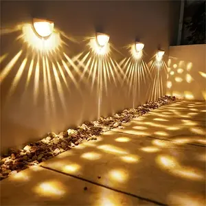 2/4/6pcs Solar fence lights, solar deck lights, solar wall lights, outdoor fence deck garden garage ladder lighting