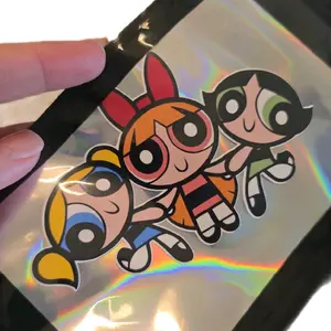 Power Puff Sticker - Featuring Colorful Characters Design from the Image Provided