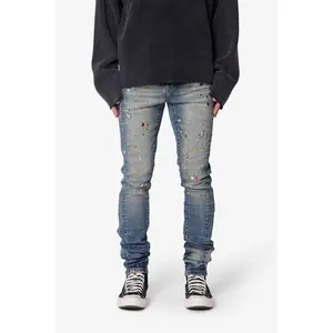 mnml Skinny Crystal Denim - Washed Blue