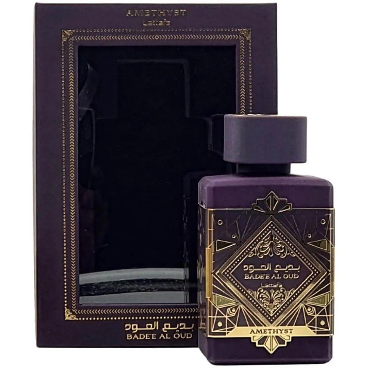 Lattafa Bade'e al Oud Amethyst EDP Unisex Fragrance - 3.3oz (3.4oz Variant), New in Box, Aromatic Scent with Jasmine, Rose, Vanilla, Agarwood, Fragrant Notes