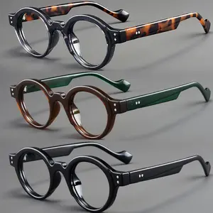 Vintage Style Oversized Round Reading Glasses, PC Frame, Blue Light Blocking Lenses, Presbyopic Eyewear for Men and Women