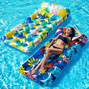 Pool Floats Raft - 2 Pack Oversized Pool Floats Lounge Adult Size, 71.65" x 34.3", Inflatable Pool Floaties with Headrest, Ultra-Comfort Cooling Inflatable Pool Floaties for Adults
