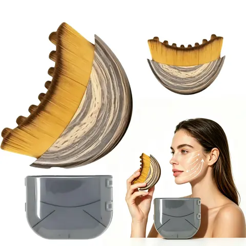 Face Lymphatic Brush (1Pc+(1Box)) - Manual Bath & Body Care Massage Tool, Exfoliating Face Scrubber, Cleansing Jawline Care & Facial Slimming Accessory