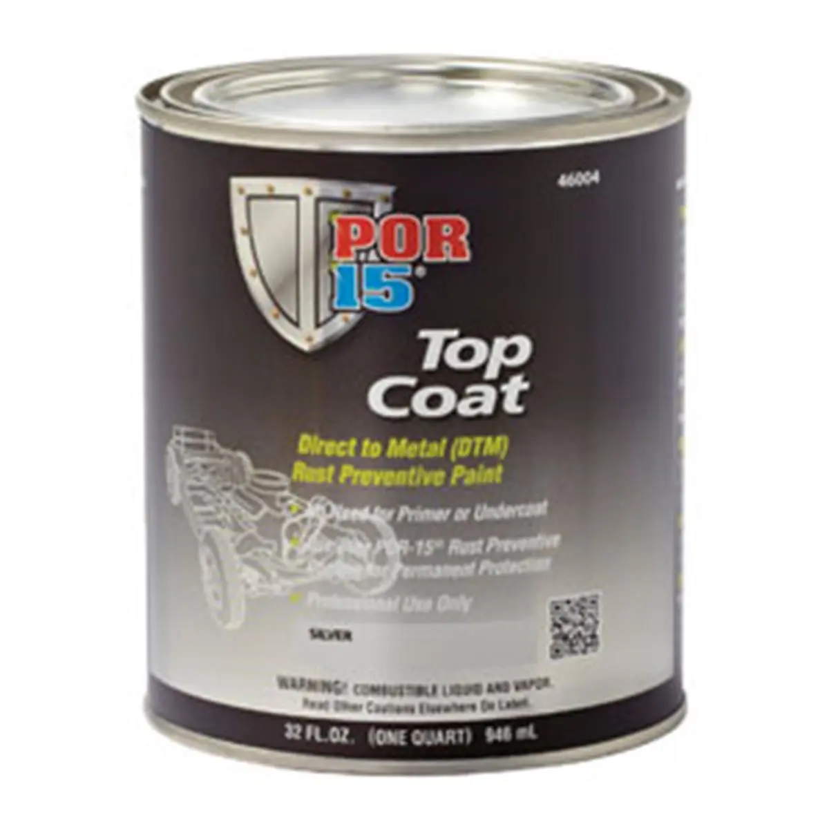 212 MAIN Absolute Coatings POR15 POR-45804 1 qt Gloss Black Automotive Top Coat - Car Direct-to-Metal Coating, Rust Protection, Long-Term Gloss, Excellent Adhesion, Moisture-Proof, No Primer Needed